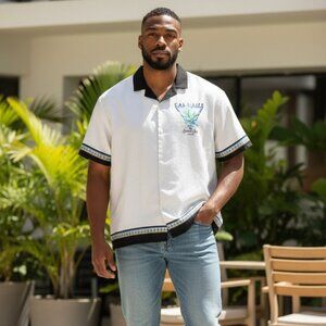 Malibu by Drill Clothing Co. Men’s Cream Cali-Life Malibu Social Club Size 2X